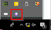 Repérez l'icône DMP Connect dans les icônes cachées de Windows