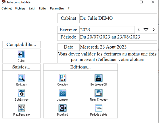 Dans le Brouillard, supprimez la ligne correspondant au chèque rejeté