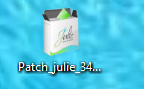 Double-cliquez sur le patch enregistré sur votre bureau