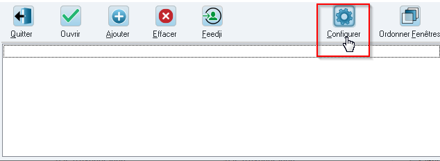 Dans la liste des devis, cliquez sur Configurer pour ouvrir les modes de calcul