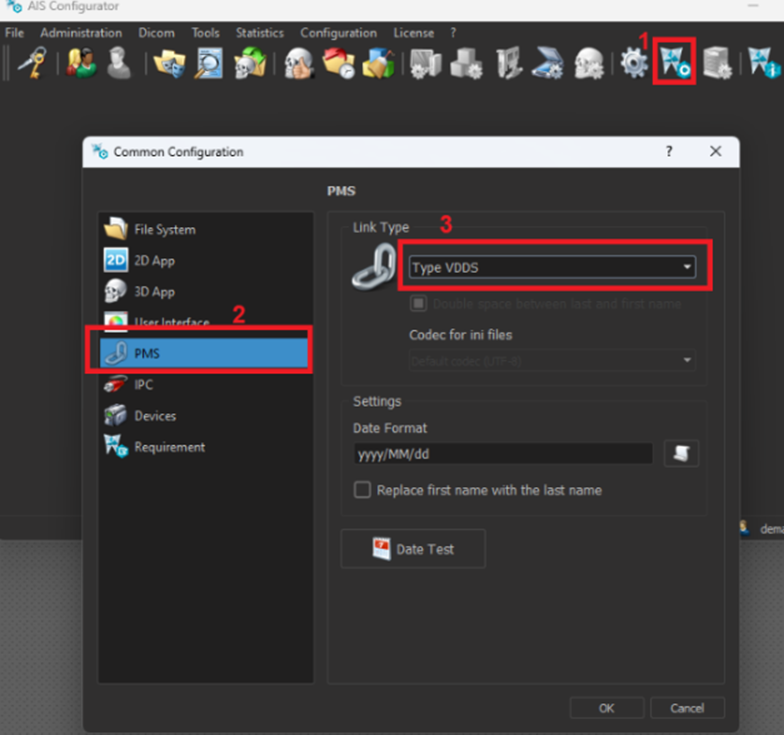 Dans Link Type, sélectionnez Type VDDS
