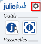 Ouvrez le paramétrage du Julie Hub