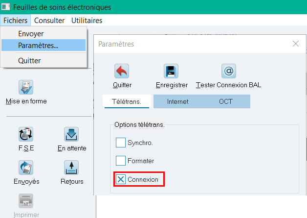 Dans Fichiers > Paramètres, cochez uniquement Connexion, puis cliquez sur Enregistrer