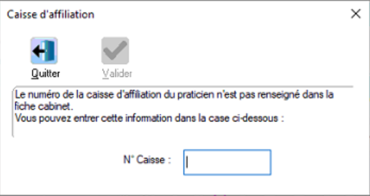 Ce message apparaît à la saisie d'un acte
