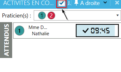 Pour qu'elle ne se lance plus au démarrage de Julie, décochez la case en haut de la fenêtre de la salle d'attente