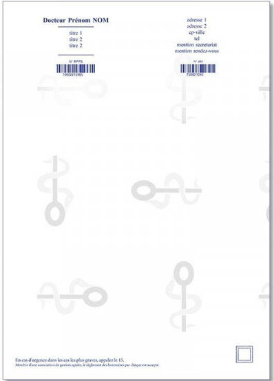 Papier semblable au type B : sélectionnez le courrier ORDOADULSECUR-B