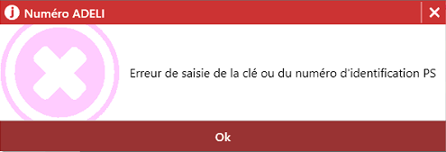 Ce message apparaît à la génération d'une feuille de soins ou à la création d'un devis, quand une carte CPE est enregistrée dans la fiche du cabinet à la pla…