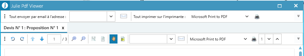 Si aucune adresse ne s'affiche dans le champ Tout envoyer par email à l'adresse du PDF Viewer, l'adresse e-mail est absente ou mal saisie dans la fiche du pa…