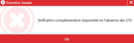Ce message peut apparaître pendant une feuille de soins