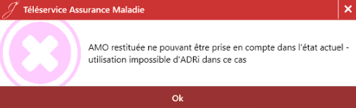 Ce message signifie que la carte Vitale du patient n'est pas à jour