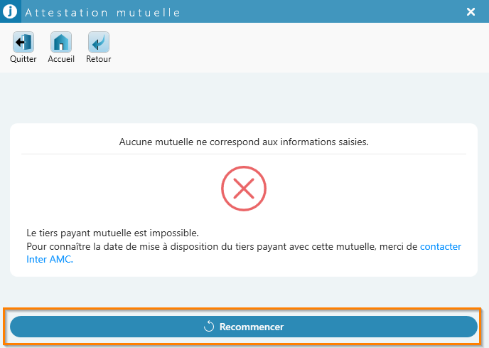 Le code datamatrix est normé, mais certaines mutuelles apposent un code qui ne respecte pas la norme. Ce message apparaît alors