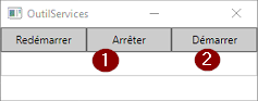 Quand le message « tous les services sont arrêtés » s'affiche, cliquez sur Démarrer