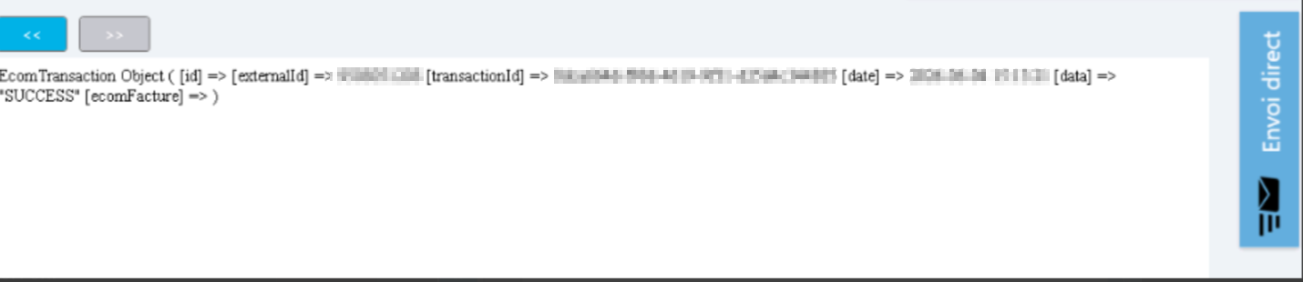 Ce message peut s'afficher lors du rechargement de votre compte SMS