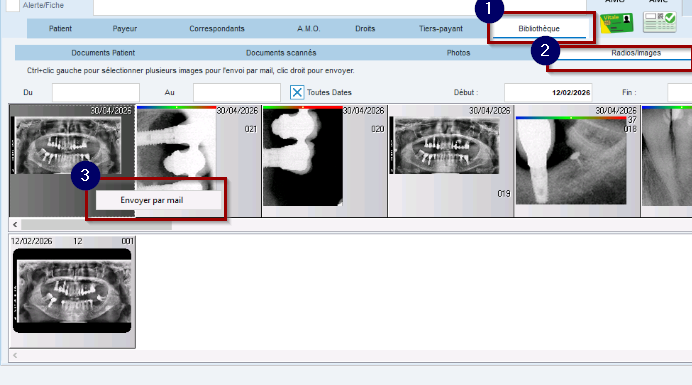 Faites un clic droit, puis Envoyer par mail