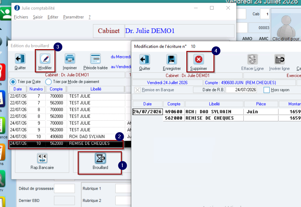 Cliquez sur Modifier, puis sur Supprimer