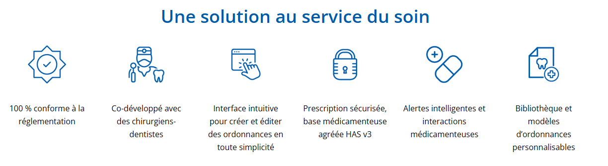E-ordonnance s'appuie sur un logiciel d'aide à la prescription (LAP) certifié et une base médicamenteuse agréée HAS v3. Il réduit les erreurs, facilite la co…