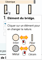 Vous pouvez aussi changer chaque élément par un clic : un clic droit change le matériau, un clic gauche change la nature