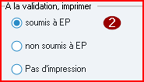 Ces actes sont soumis à entente préalable : choisissez soumis à EP