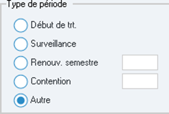 Dans Type de période, choisissez Autre