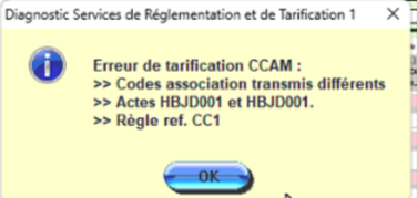 Ce message apparaît en générant une FSE ou en faisant un devis