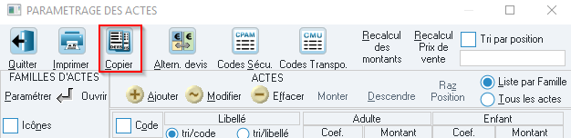 Cliquez sur Copier