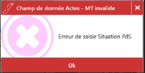Ce message apparaît uniquement pour les praticiens de spécialité stomatologue