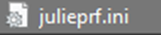 Ouvrez le fichier julieprf.ini